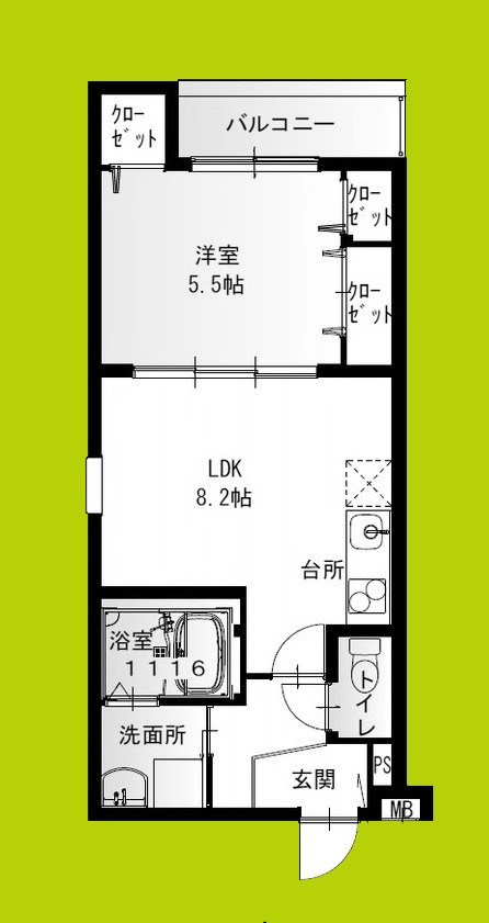 フジパレス出屋敷南Ⅱ番館 間取り