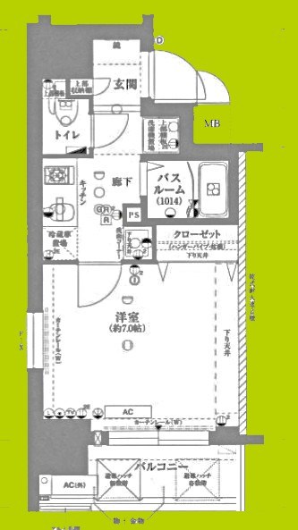 ポルト・ボヌール四天王寺夕陽ヶ丘ミラージュ 間取り