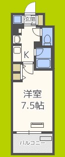 ジュネーゼグラン心斎橋東 間取り