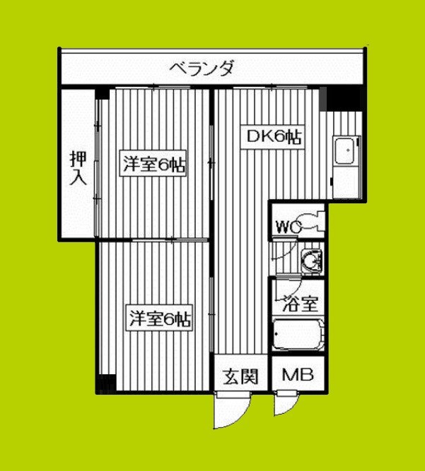 サニーコーポ喜連 間取り