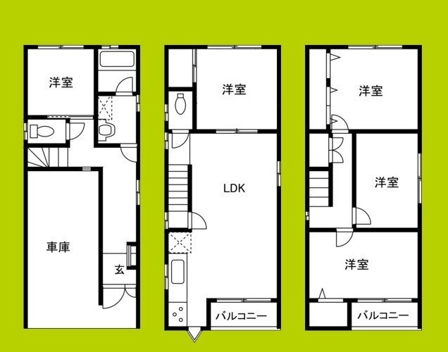 十八条一丁目　戸建て 間取り