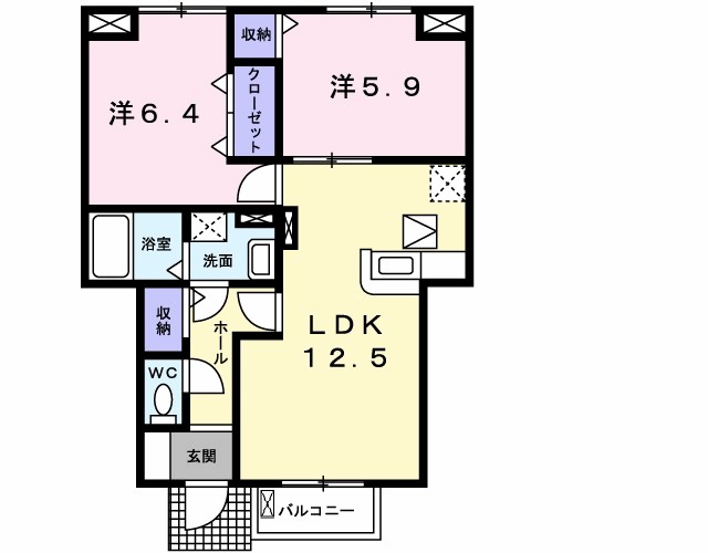 メゾン花園Ⅱ 間取り