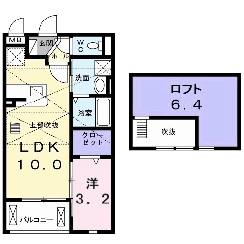 フルールⅠ 間取り