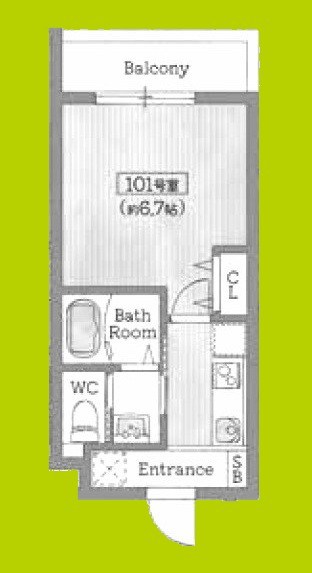 Roost南武庫之荘 間取り