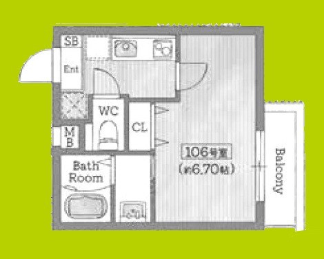AILE石橋Ⅲ 間取り