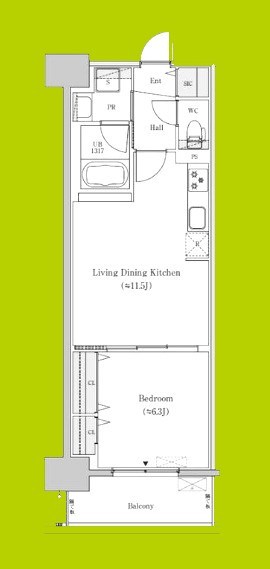 グランセジュール大国町 間取り図