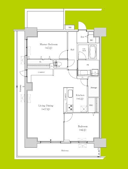 グランセジュール大国町 間取り