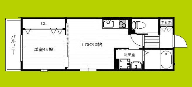 La vie belle 宝山町Ⅱ 間取り