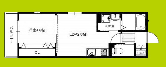 La vie belle 宝山町Ⅱ 間取り