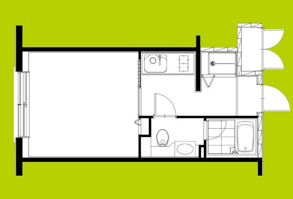 パラドール北加賀屋 間取り