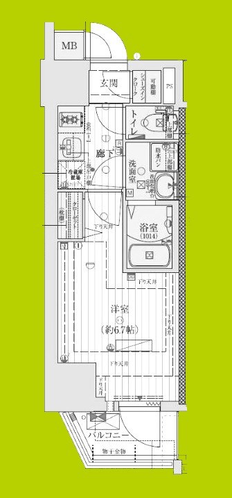 ファーストフィオーレ難波南アルマ 間取り図