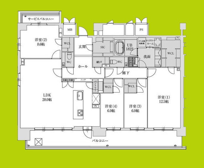 スプランディッド本町グラン 間取り