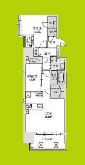 スプランディッド本町グラン 間取り図