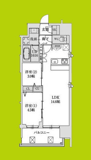 スプランディッド本町グラン 間取り図