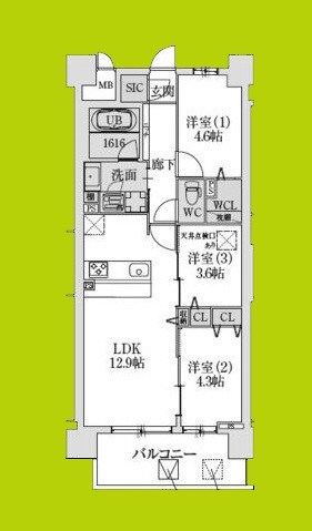 スプランディッドXI 間取り図