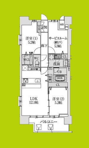 スプランディッド大阪NAMBA LINE 間取り