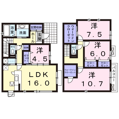 牧落戸建住宅Ⅰ 間取り
