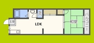 グリーンハイツ竜田 間取り