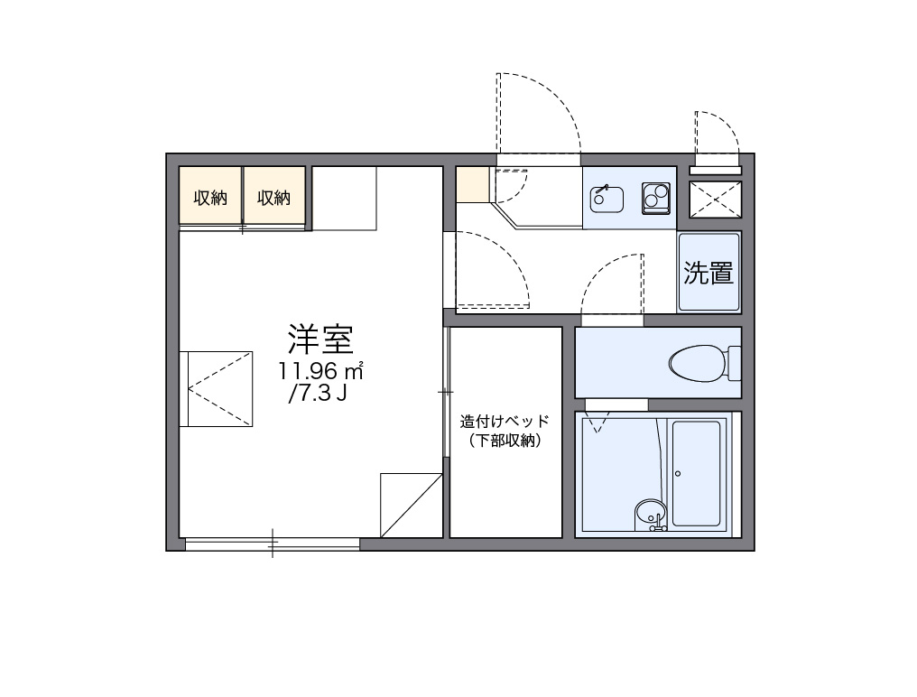 レオパレスセジュール新保 間取り
