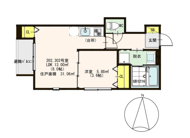 ミレナ・システィア 壱番館 間取り