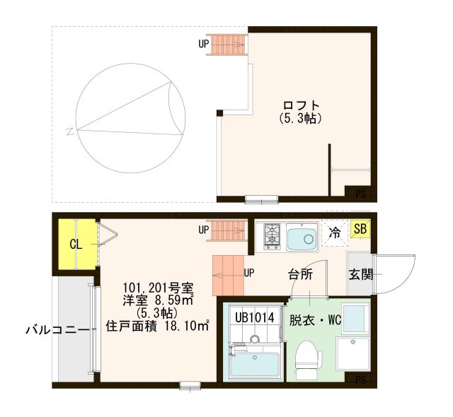 ハーモニーテラス花川 間取り