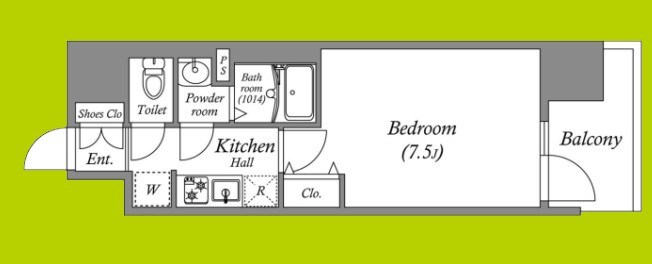 アドバンス大阪アネラ 間取り図