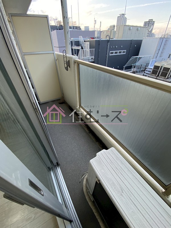 天満橋グリーンコーポラス ベランダ