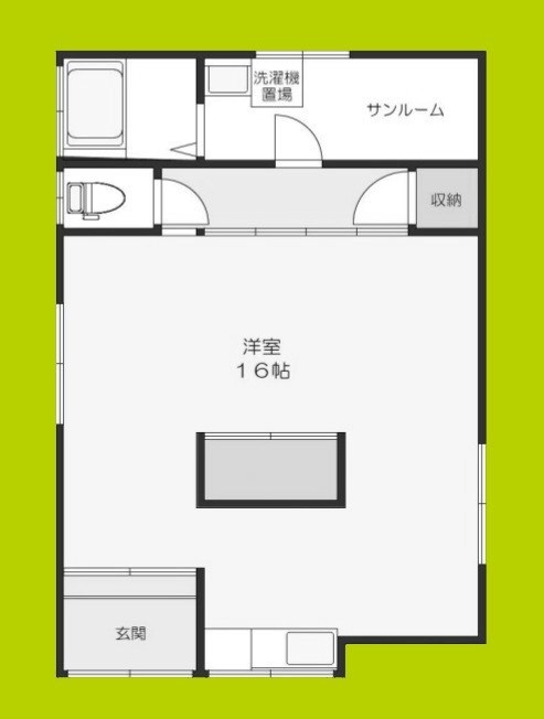 竹島3-3-13平家貸家 間取り