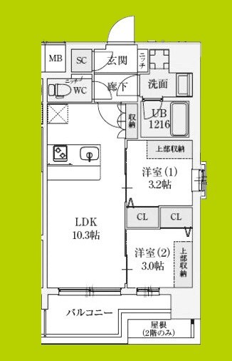 スプランディッド弁天町WEST 間取り