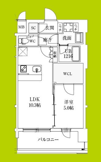 スプランディッド弁天町WEST 間取り図
