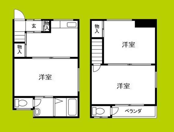 港晴２丁目テラスハウス 間取り
