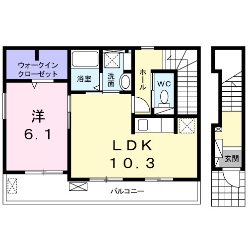 メゾン　ド　ソレイユ　東岸和田 間取り