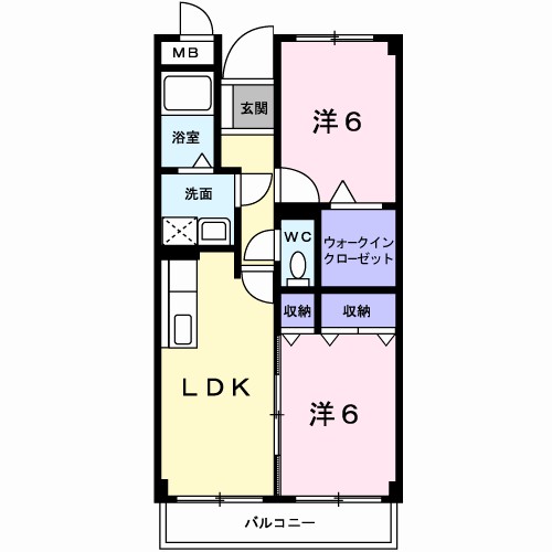 リブェール宝塚Ⅱ 間取り