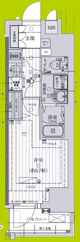 ファーストフィオーレ難波南アルマ 間取り
