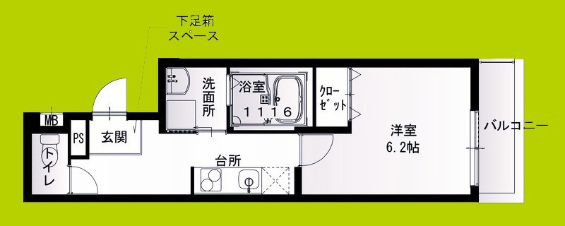 フジパレス中央長田Ⅱ番館 間取り