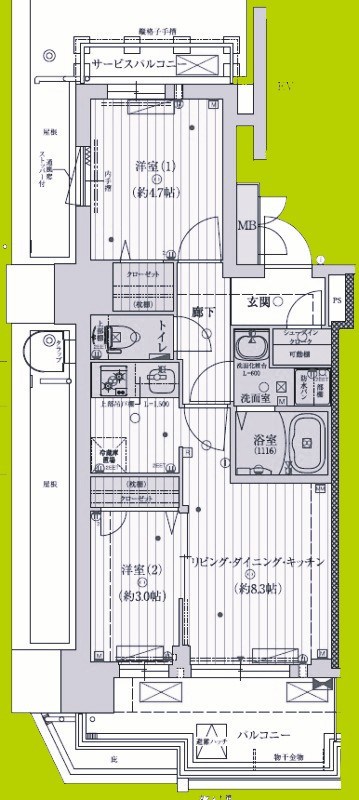 ファーストフィオーレ難波南アルマ 間取り