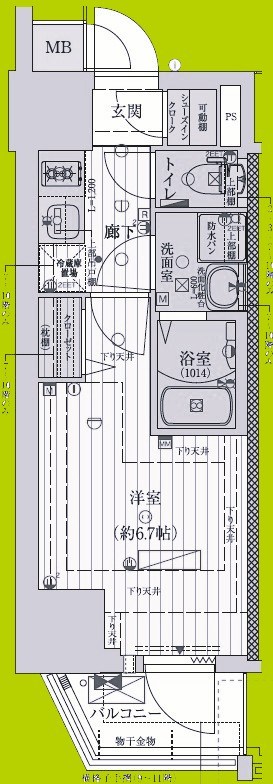 ファーストフィオーレ難波南アルマ 間取り図