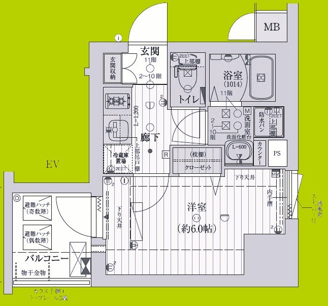 ファーストフィオーレ難波南アルマ 間取り図