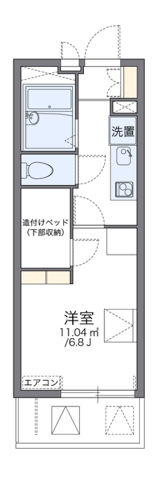 レオパレスプレステージ三津屋Ⅱ 間取り