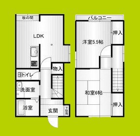淀川区塚本3丁目貸家 間取り