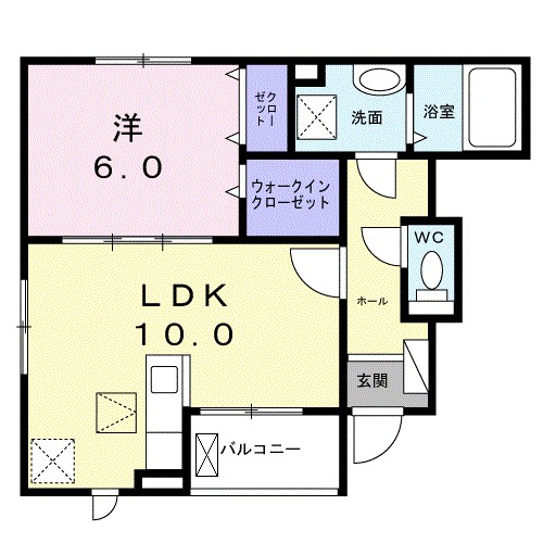 クレスト　コート 間取り図