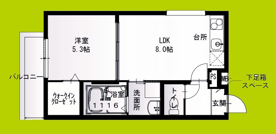 フジパレス西宮春風公園Ⅴ番館 間取り図