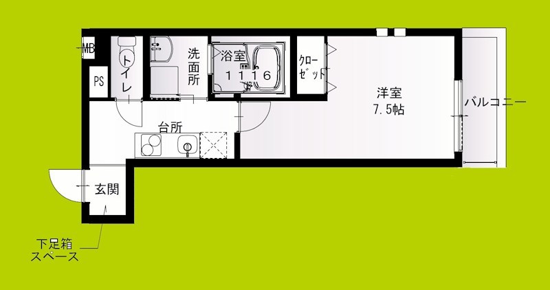 フジパレス遠里小野ノース 間取り