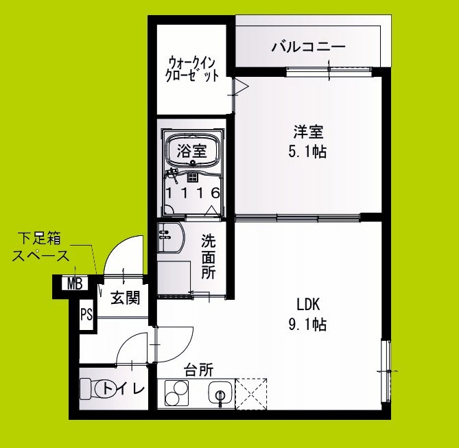 フジパレス西宮春風公園Ⅴ番館 間取り図
