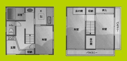 瓜破東4丁目テラスハウス 間取り