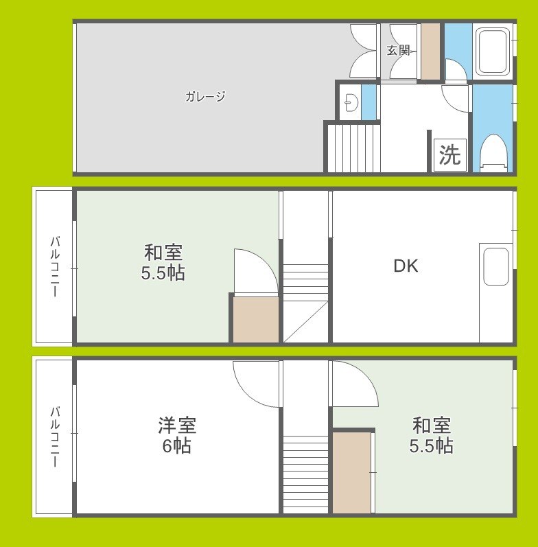 加美南5丁目貸家 間取り