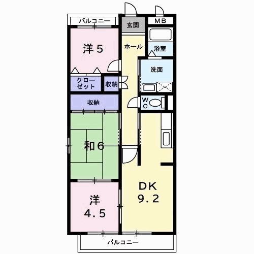エスポワール　Ⅱ　（刑部） 間取り