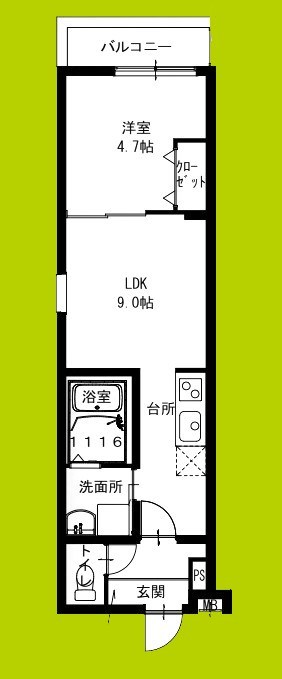 フジパレス新伊丹Ⅱ番館 間取り図