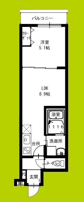 フジパレス新伊丹Ⅱ番館 間取り図