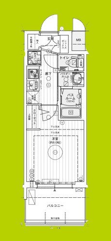 エステムコート難波WEST-SIDEIXレデント 間取り図
